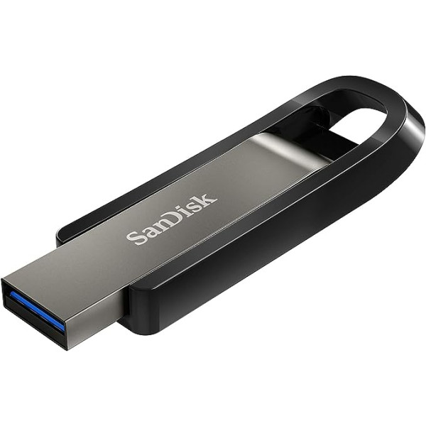 SanDisk Extreme GO USB 3.2 Flash Drive 64 GB (High Speed USB, Read Speed 400 MB/s, SanDisk SecureAccess, RescuePRO Deluxe)