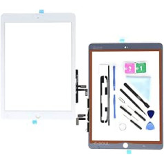 Pad 5 Pad Air 1. Touch Screen Digitizer - Front Glass Replacement with Tool Repair Kits + Self Adhesive - White