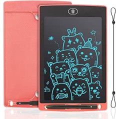 IDEASY LCD Writing Tablet 8.5 Inch Plain Drawing Board, Doodle Pad, Electronic LCD Writing Board for Kids, Perfect for School, Home and Office (Pink)