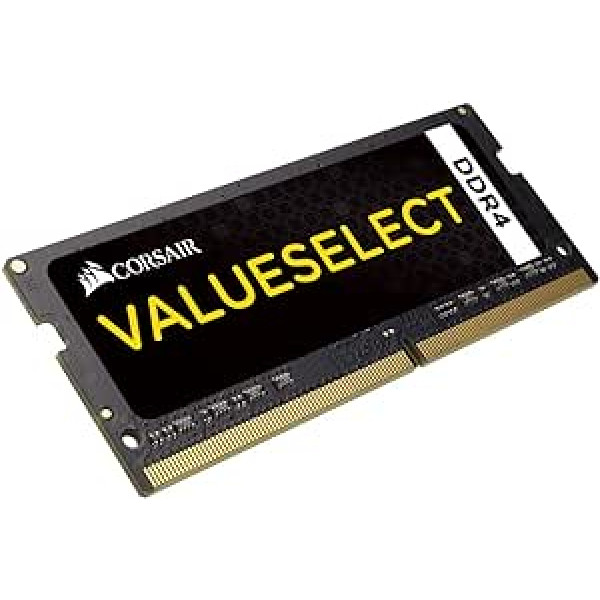 Corsair Value Select SODIMM 16GB (1x16GB) DDR4 2133MHz C15 Speicher für klēpjdatoriem/piezīmjdatoriem — Schwarz