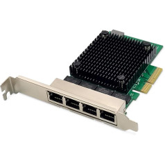 DIGITUS 2,5 gigabitu Ethernet servera tīkla karte — 4 portu RJ45 — NIC — RTL8125B — 10/100/1000/2500 Mbps