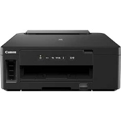 Canon PIXMA GM2050 MegaTank Printer, Refillable Black and White Inkjet Office Printer, DIN A4 (WLAN, USB, LAN, Duplex Printing, 2 Paper Feeders, High Range, Low Page Costs), Black