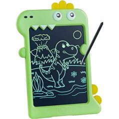 BIMVER Drawing Board Children from 2 Years Rechargeable Magic Board Children from 2 Years 10 Inches Drawing Board Children LCD Writing Board Children Dinosaur Shapes (Green)