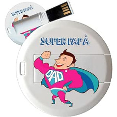 My Custom Style Pen Drive USB Key Fob Coin Card Super Papa 16GB