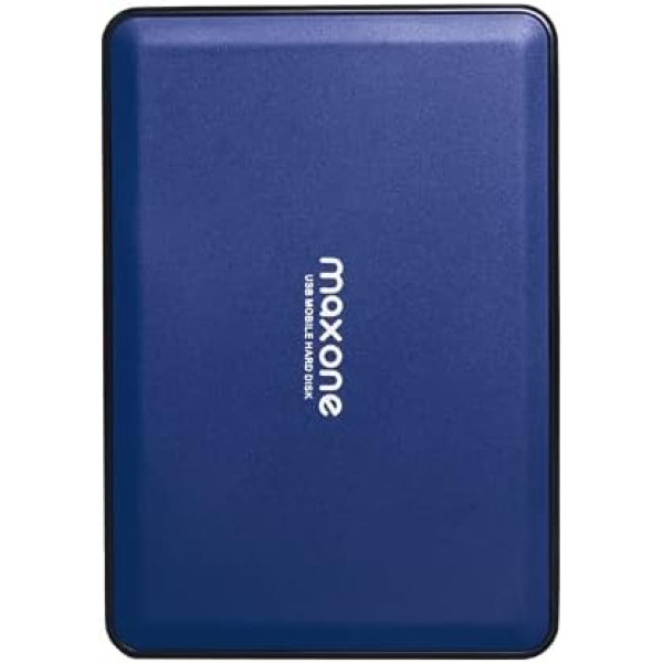 Maxone portatīvais ārējais cietais disks 320 GB 2,5 collu USB 3.0 dublējumkopijas HDD Portable televizoram, personālajam datoram, Mac, MacBook, Chromebook datoram, Xbox One, Wii u, PS4, klēpjdatoram, galddatoram, Windows (320 GB, zils)