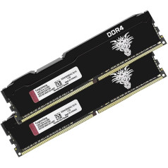 DDR4 2666MHz 32GB Kit (16GBx2) Desktop RAM PC4-21300 UDIMM Non-ECC Unbuffered 1.2V 288-Pin CL19 PC Computer Memory Upgrade Module Memory Kit (Black)