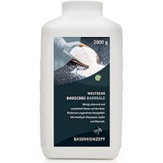 Weltecke Basic Соль для ванн 2800 г | Базовая ванна для 100% веганского ухода за кожей | Идеально подходит для полноценной ванны, ванны для сиденья, ван