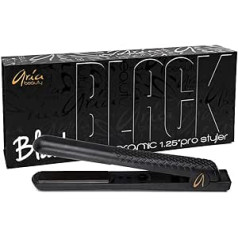 Aria Beauty 1.25-inch Ceramic Black Iron Hair Straightener