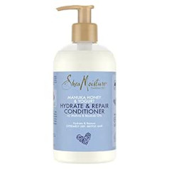 Shea Moisture Moisture Manuka Honey & Yogurt mitrinošs un atjaunojošs kondicionieris ar mafura un baobaba eļļām, lai mitrinātu un atjaunotu īpaši sausus, trauslus matus 384 ml