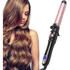 Aibeau Automatic Curling Iron, Rotating Curling Iron, 28 mm Curling Iron with Temperature Setting, Automatic Rotating Hair Curler Wall for Instant Heat and Quick Styling (Gold)