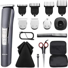 Ahfulife Hair Clippers for Men Cordless Rechargeable with 4 Guide Combs 2 Speed Settings USB Electric Hair Trimmer for the Whole Family