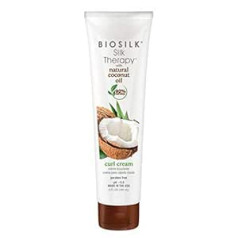 Biosilk Silk Therapy ar organisko kokosriekstu eļļu cirtas krēms Unisex 5 unces krēmam