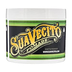 Suavecito Matte Pomade (без блеска) Формула, помада для волос средней фиксации для мужчин, матовая паста для слабого блеска волос, 4 унции/113 г