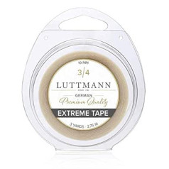 Luttmann ® Extreme Tape — augstākās kvalitātes Extreme Hold Tape Roll Lacefront Caurspīdīga matu sistēmām, šinjoniem, parūkām, tupeņiem un pagarinājumiem - dažādos izmēros (19 mm x 2,75 m)