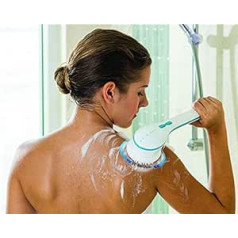 Lyho Elektrinis vonios šepetys ypač ilga rankena (38 cm) 4 viename daugiafunkcinis nugaros ploviklis, vandeniui atsparus dušo šepetys vyrams, moterims