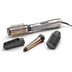 Babyliss Air Style 1000 karstā gaisa suka ar jonu tehnoloģiju, 4 piederumi žāvēšanai, veidošanai un lokošanai, AS136E, 1 gabals (1 iepakojums), sudraba rozā zelts