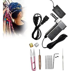 ALSUP Dreadlocks Maker Electric Dreadlock Machine for Loc, 6-16 mm Crochet Twisting Braiding Machine with 6 Heads, for DIY Your Own Synthetic or Human Hair Locs Style Lightweight, 6 mm