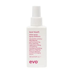 EVO love touch spīduma aerosols, 50 ml, spīdīgs aerosols neticamam spīdumam sprogainiem, nepaklausīgiem un krāsotiem matiem, piešķir elastību, spīdumu un samazina sprogošanos, vegāns, bez sulfātiem