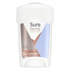 Sure Maximum Protection Clean Scent pretsviedru dezodorants krēms (45 ml)