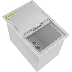 Happybuy 45 x 30 x 33 cm Drop In Ice Box 304 Stainless Steel Holiday Insulated Box Ice Bucket Cool Box [Energy Class B]