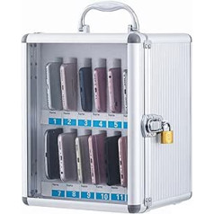 BAFAFA Zellschrank for Mobiltelefone, abschließbare sichere Box, Wandmontage, sicherer Schrank, Lösung for die Organisation im Klassenzimmer (Farbe: Silber, Größe: 24). Lagerung (Color : Silver, Siz