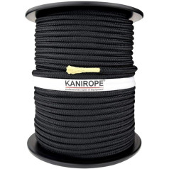 Kanirope® poliestera virve ar aramīda serdi Kevlar virve Parabraid 3 mm 100 m melna pīta