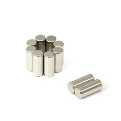 Diametriski magnetizēts N42 - Neodīms - Magnēts rotācijas kustību nodrošināšanai - 6 mm Diametrs x 14 mm Biezums - Iepakojumā 100