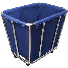 AVFORA Kommerzieller Wäschesortierwagen mit robusten Rädern, Blauer Canvas-Aufbewahrungsorganisator for Haushaltswarenhotels, 440 Pfund Tragfähigkeit