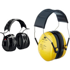 3M Peltor WorkTunes Pro FM Radio Hearing Defenders, 32dB Peltor Optime I Capsule Ear Defenders H510A with Soft Pads - Protects Against High Noise Levels in the Range of 87-98 dB, Yellow, Pack of 1