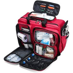 Compact First Aid Kit Emergency Survival Trauma Kit With Labelled Compartments, Waterproof Emergency Rescue Kit For Outdoor Use