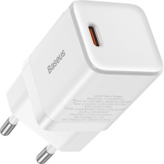 GaN3 ātrais lādētājs USB-C kabelim 30W balts