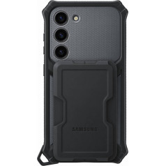 Samsung Bruņots vāciņš ar statīvu priekš Samsung Galaxy S23 Rugged Gadget Case, pelēks