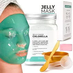 Brüun BRÜUN Peel-Off Jelly Mask, Premium Quality Sculpting Chlorella Mask pulveris sejas maskai, Ideāli piemērots kosmetologiem, Spa ādas kopšana, Hidro sejas maska