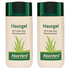 Dr. Kim Beisel Deutsches Aloe Vera Zentrum Aloe Vera Gel 98% (2 x 200 ml), Aloe Vera Skin Gel, Pure Aloe Nail Dr. KIM BEISEL Vācu Aloe Vera centrs