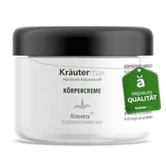 Kräutermax. Aloe Vera ķermeņa krēms Ādas krēms ar lapu ekstraktu visam ķermenim 1 x 250 ml