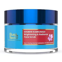 Blue Nectar Ajurvēdas Kumkumadi balinošs sejas un pretnovecošanās skrubis - 50 g