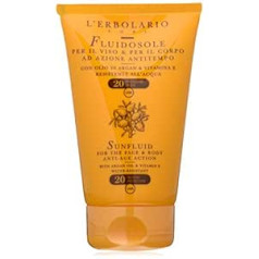 L'erbolario Sun Fluid Anti-Age for Face and Body SPF20, Pack of 1 (1x125 ml)