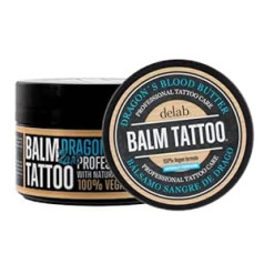 Balm Tattoo Dragon's Blood Butter 250 ml bez smaržām, vegānisks, mitrinošs tetovēšanas laikā un pēc tam, sašaurina poras, lai novērstu spēcīgu krāsu izplūšanu