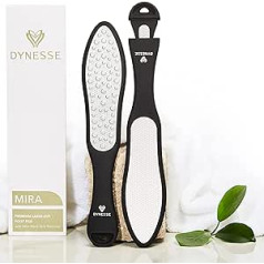 Dynesse Premium Laser Callus Rasp ar Mini Callus File Callus rasp ar ergonomisku neslīdošu rokturi. Nerūsējošā tērauda pedikīra vīle, pēdu raspe pedikīram un pēdu kopšanai. Kaulu noņemšanas līdzeklis. m Melns