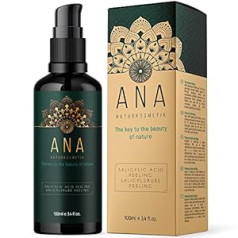 Ana Naturkosmetik 2% BHA Peeling - 100 ml Salicylic Acid Peeling for All Skin Types - Exfoliates for the Face to Reduce Pimples & Blackheads - Helps Reduce Pores - ANA Naturkosmetik - Made in Germany