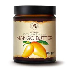 Aromatika Trust The Power Of Nature Mango sviests 100 g - Mangifera Indica no Indonēzijas - Mango ķermeņa sviests - Mīkstinošs līdzeklis - Mango sēklu eļļa - Mango sviests - Bāzes eļļa - Ļoti sausai ādai - Matu kopšana - Ādas kopšana - Na