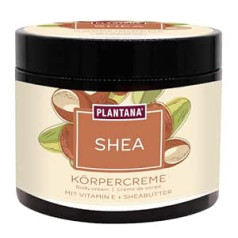 Plantana ® Organic Shea Butter ķermeņa krēms 500 ml | Sausai prasīgai ādai | Ar E vitamīnu | Vegāns | Godīga tirdzniecība | No bioloģiskās audzēšanas | Dermatoloģiski pārbaudīts | Ekonomisks | Ātri uzsūcas