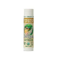 Badger Lip Balm Unscented - fragrance-free, 4.2g