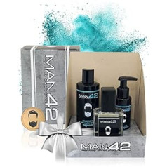 ‎Man42 Professional Hair Beard MAN42 biznesa vīriešu kosmētikas dāvanu komplekta dāvanu kastīte