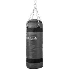 GoSports Unisex pieaugušo MA-PUNCHBAG-01-GREY uzpildāms boksa maisu treniņu palīglīdzeklis ideāli piemērots boksam, MMA, Muay Thai un citiem, pildīšanai ar drēbēm un lupatām, pelēks, 12 collas platums x 35 collas A.