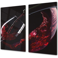 Daudzfunkcionāla rūdīta stikla pārklājuma plāksne indukcijas plīts virsmām, viena 60 x 52 cm un dubultā 2 dēļi 30 x 52 cm D04 Dzērieni Sērija: Vīns 14