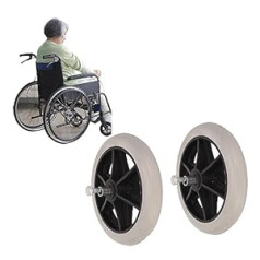 1 Pair of Replacement Rubber Wheels, Non-Slip Directional 6 Inch Wheelchair Front Wheel for Walker Rollator Wheelchair Wheels Replacement