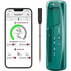 ThermoPro TempSpike gaļas termometrs Bezvadu grila termometrs Bluetooth IP67 serdes temperatūras mērītājs TP961C 150 m cepeškrāsns termometrs, grils, rotaslietas, droši mazgājams trauku mašīnā