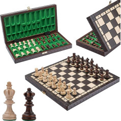 Master of Chess Olympic 35 x 35 cm Wooden Chess Set Tournament Pieces and Chess Board for Children for Adults