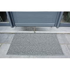 AstroTurf Classic Fußmatte, Fußabstreifer Eingangsmatte für Innen-und Außenbereich, Unvergleichliche Reinigungsleistung, Polietilēns, Silber-Grau, 90x55x2 cm